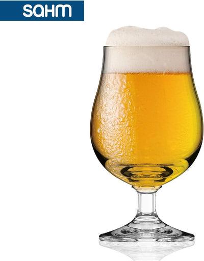 Sahm Bristol Pokal Biergläser 0,3 Liter (6 STK) - Biertulpe - Biergläser Set - Spülmaschinengeeignet