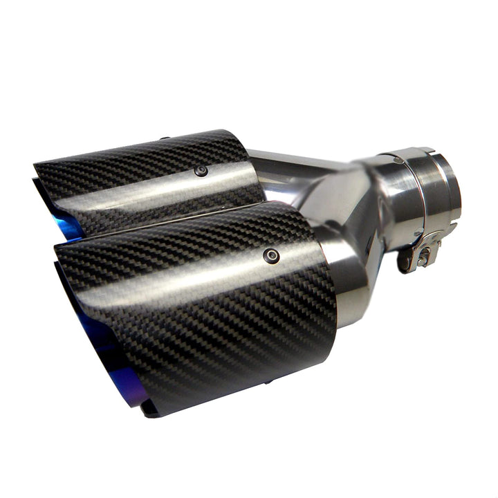 Krtopo 63mm Doppelschalldämpfer Spitze Carbon Auto Auspuffrohr Heckspitze Heckspitze Einlass 2,5" Au