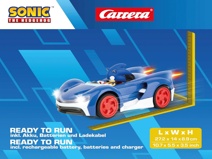 Carrera RC Team Sonic Racing - Sonic | Ferngesteuertes Auto | Rennboliden mit LED-Scheinwerfer | 27