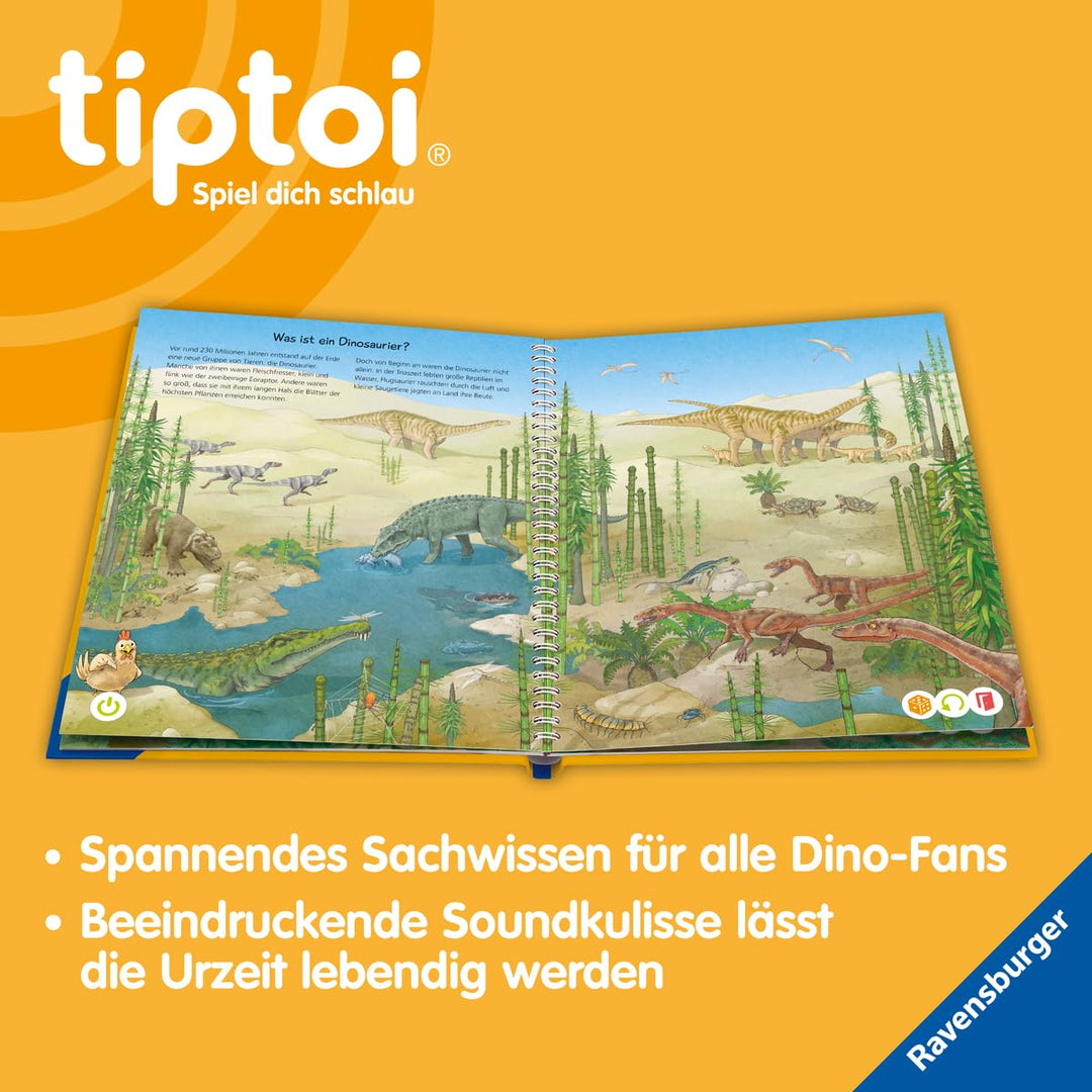 tiptoi® Wir entdecken die Dinosaurier, Dinosaurier-Buch ab 4 Jahre, Spiralbindung