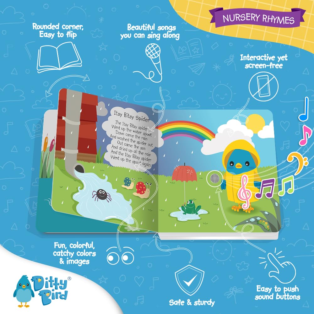 DITTY BIRD NURSERY RHYMES: Comptines en anglais - itsy bitsy spider (DITTY BIRD MUSICAL BOOKS)
