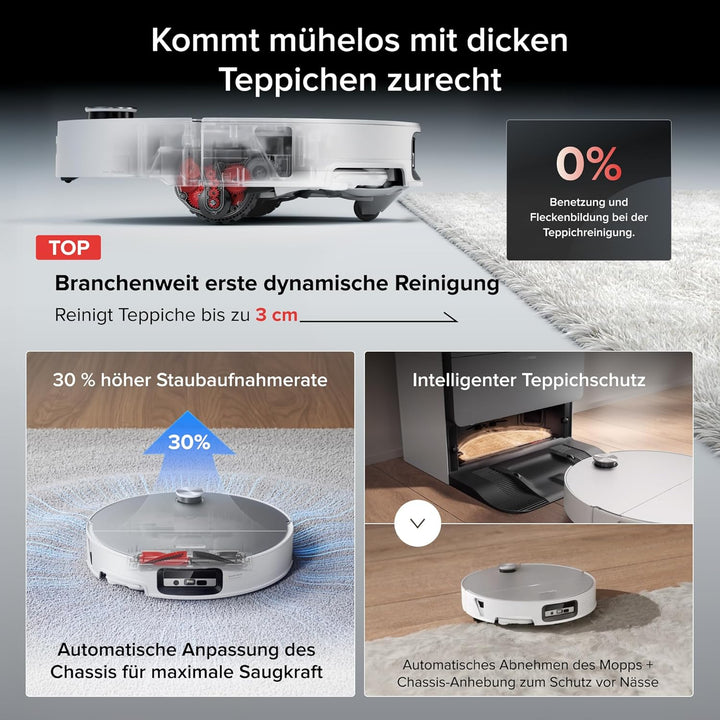 roborock Saros 20 Sonic Saugroboter mit Wischfunktion, VibraRise 5.0 Wischsystem, 36,000 Pa Saugkraf