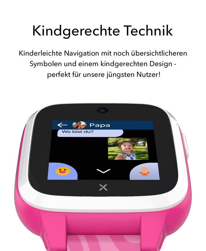 XPLORA XGO 3 - wasserdichte Telefon Uhr für Kinder - 4G, Anrufe, Nachrichten, Schulmodus, SOS-Funkti