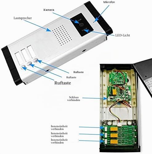 10,9 cm (4,3 Zoll) Video Türsprechanlage Verkabeltes Video Türsprechsystem 700TVL IR Nachtsichtkamer