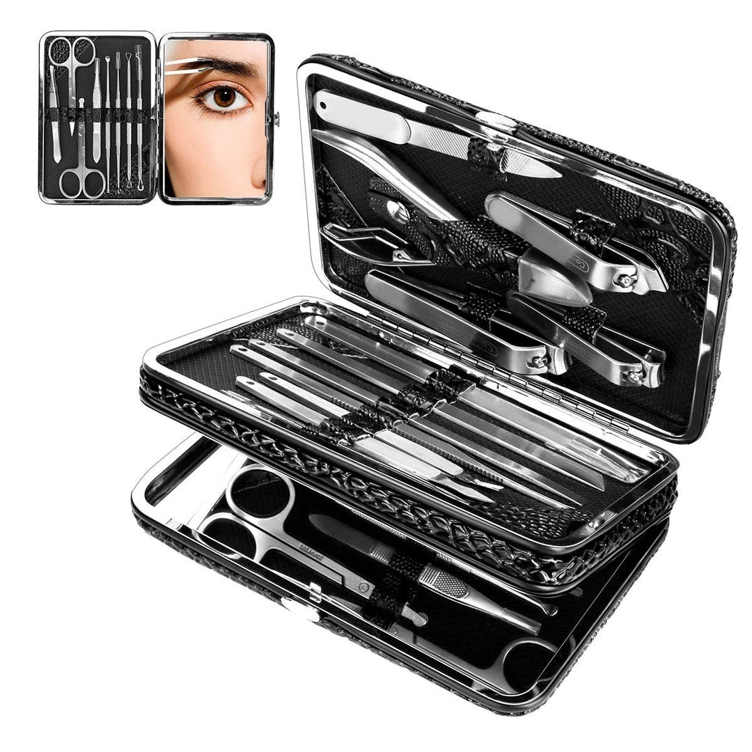 Maniküre-Set, CestMall 21 Stück Nagelknipser Pediküre-Kit Edelstahl Professionelle Maniküre-Kit für
