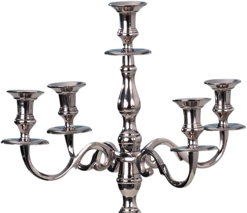 Lifestyle & More Kerzenständer 5-armig Kerzenleuchter Silber Kandelaber Höhe 100cm