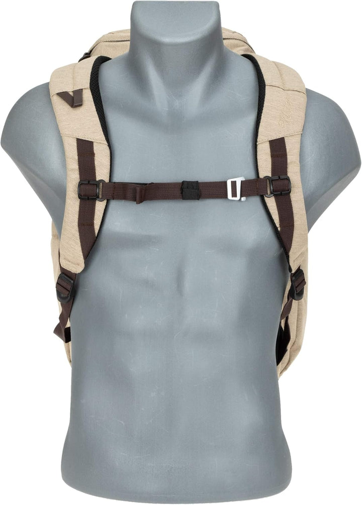 Rucksack Nitro Daypacker Alltagsrucksack Laptop Fach Schulrucksack Vintage + Flasche (Almond), Almon