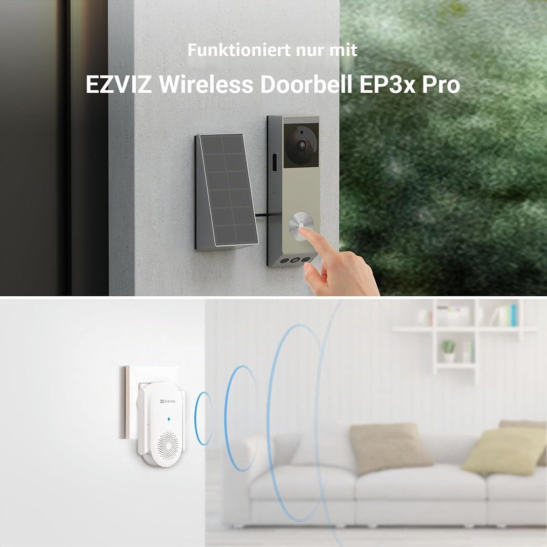 EZVIZ WLAN Türklingel für den Innenbereich, Lautstärke einstellbar von 0 bis 72 dB, 20 Klingeltöne,