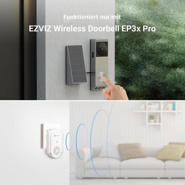 EZVIZ WLAN Türklingel für den Innenbereich, Lautstärke einstellbar von 0 bis 72 dB, 20 Klingeltöne,