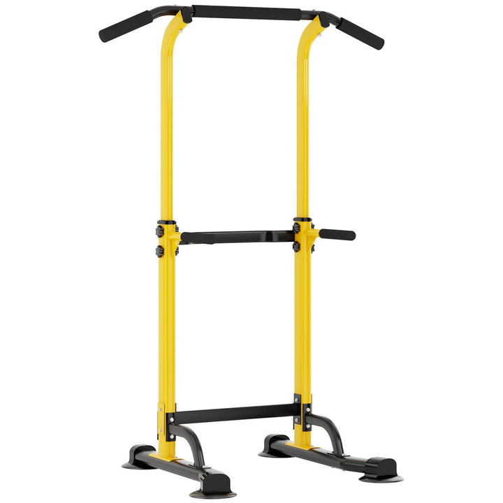 SogesHome Klimmzugstange Power Tower Übung Euipment für Zuhause Fitnessstudio Dip Station Höhenverst