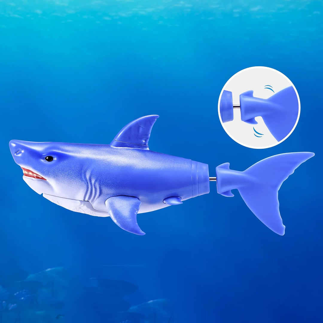 Robo Alive Wasseraktivierter Hai 2er-Pack (Blau) von ZURU – Realistisches schwimmendes Roboter-Bades