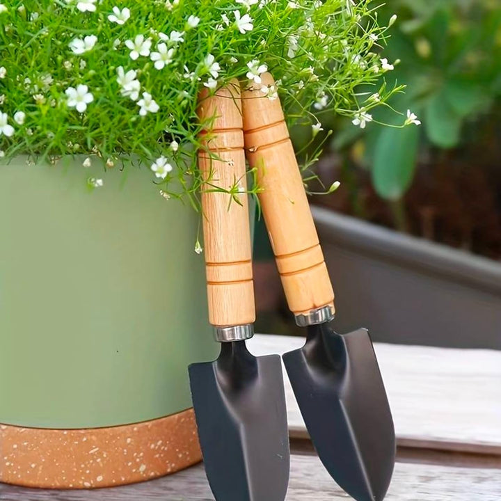Komplettes Set Korb mit Gartenwerkzeug – mit Rechen und Schaufel, ideal für die Gartenpflege, 22 x 2