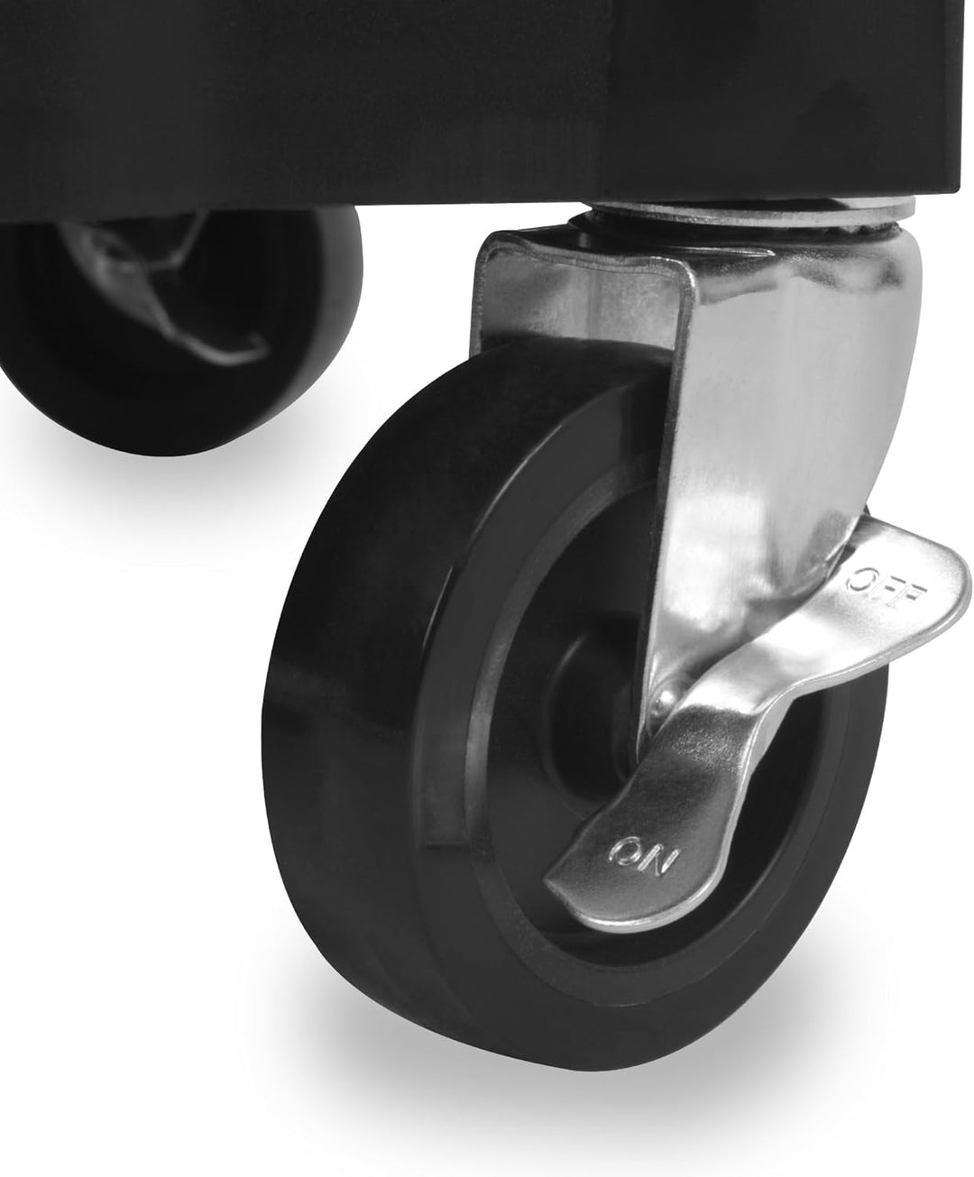 Mahlzeit Faltbarer Servierwagen mit Rollen | 64 x 40,5 x 82 cm, Bis zu 150 kg Belastbar | Rot/Schwar