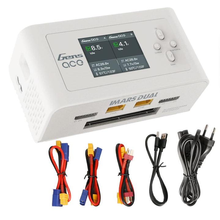 Gens ace lipo Ladegerät Imars Dual Channel RC Ladegerät für NiMH/Lipo Akku Ladegerät mit Deans T XT6