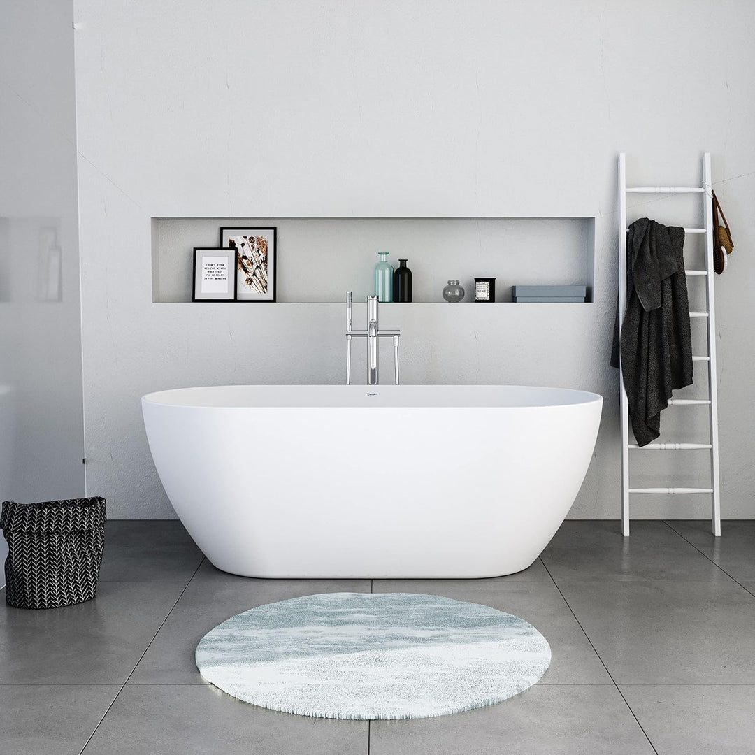 DURAVIT Freistehende Badewanne aus Acryl Standbadewanne DuraMuna in Weiss matt 160x75 cm Füllmenge: