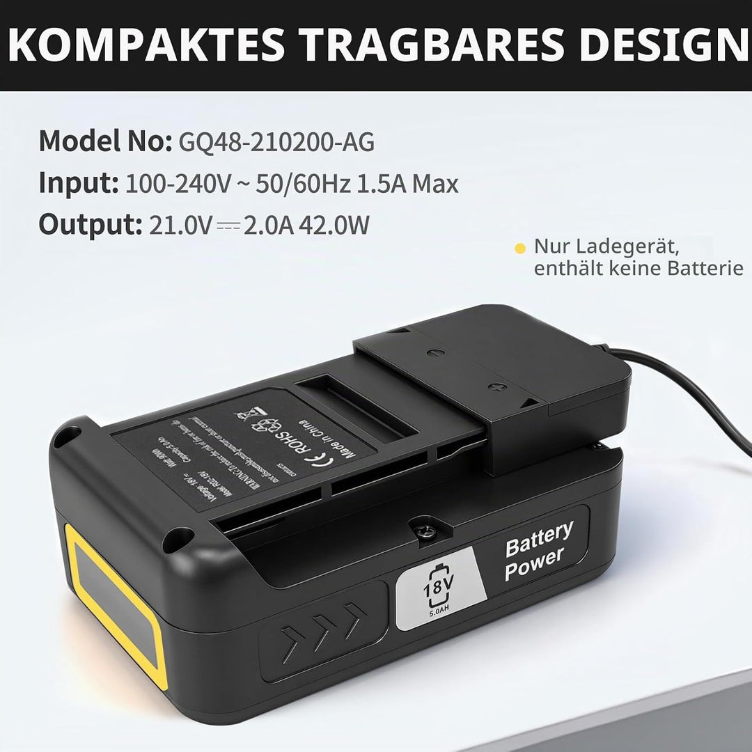 Komfortables Ladegerät für Kärcher Akku-Schnellladegerät-Set - schwarz
