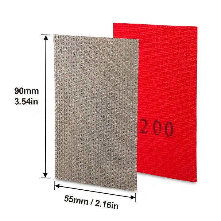 Diamant Schleifpapier galvanisiert Polierblatt Schleifpapier Körnung 200 Ersatz Schleifmittel 200#-2