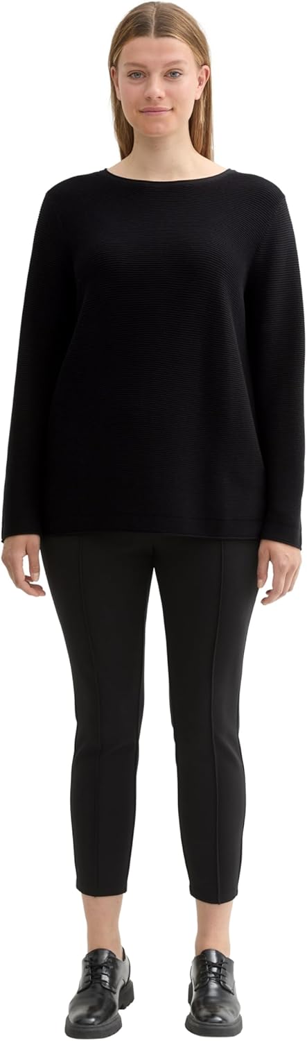 Tom Tailor Damen 1016350 Basic Strickpullover aus Bio-Baumwolle (1er Pack) 44 Grosse Grössen 14482 -