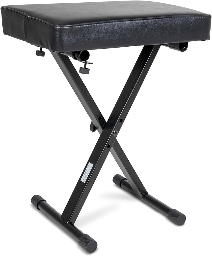 Gewa 900531 Keyboardbank (3-fach höhenverstellbar, Polsterung 3 cm, Höhe 50 - 57 cm) schwarz KB-20B,