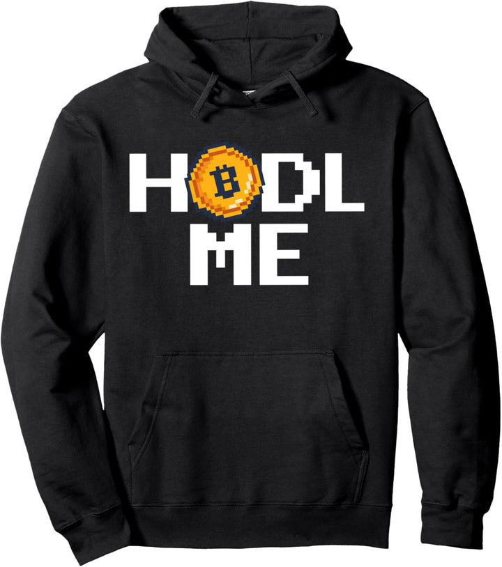 Hodl 8-bit Retro - Hodl Crypto Pullover Hoodie