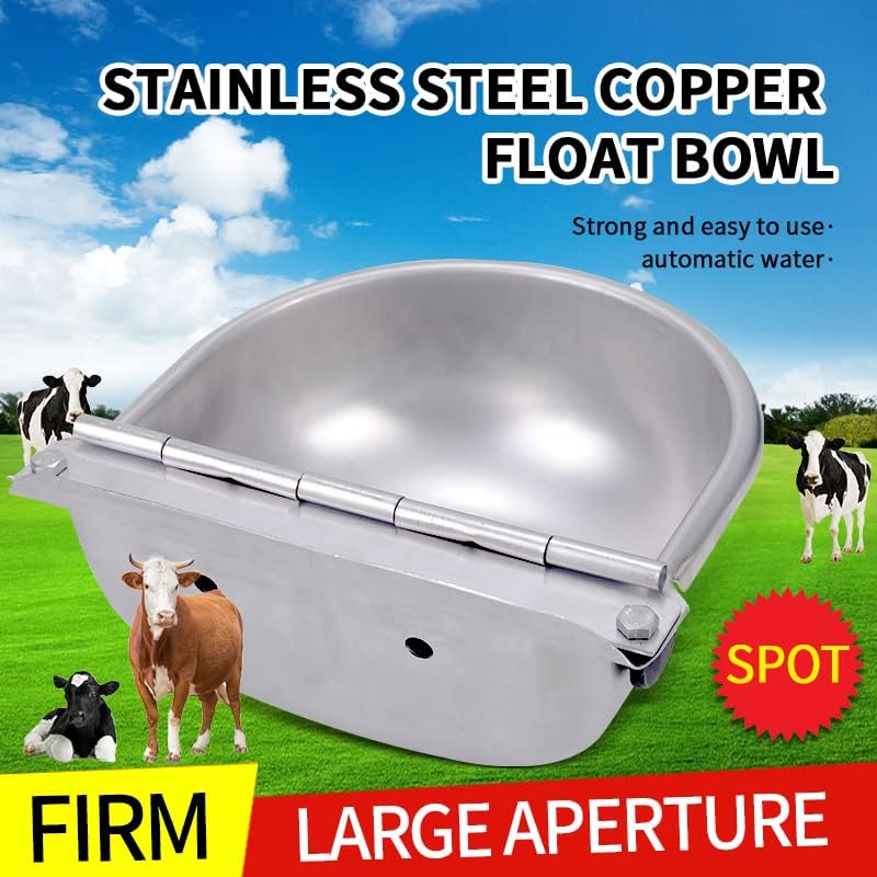 MOGOULUA Automatische Tränkebecken mit Kupfer Schwimmerventil Grosse Kapazität Edelstahl Rindertränk