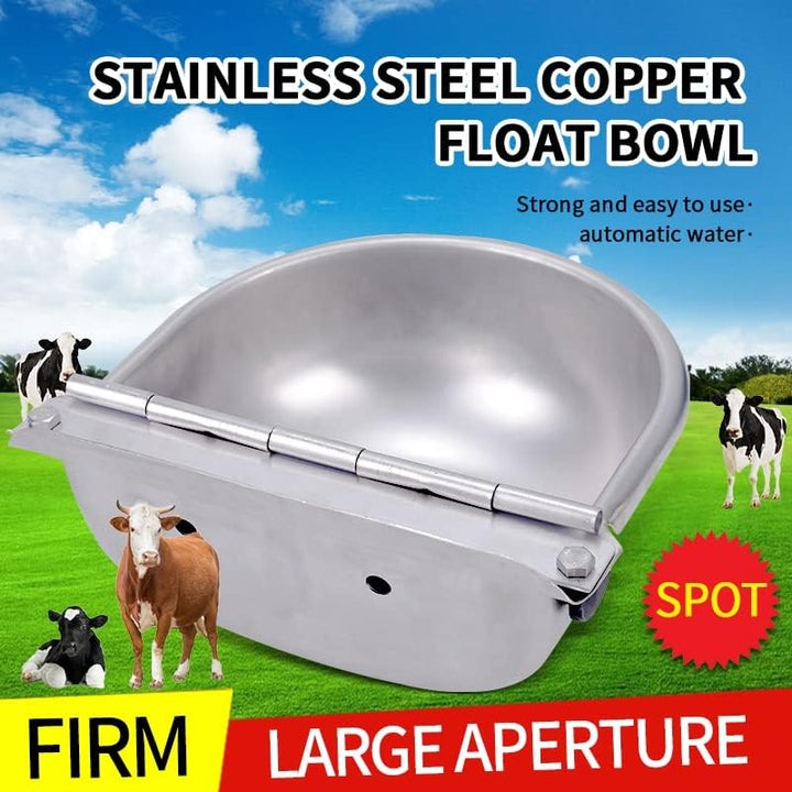 MOGOULUA Automatische Tränkebecken mit Kupfer Schwimmerventil Grosse Kapazität Edelstahl Rindertränk