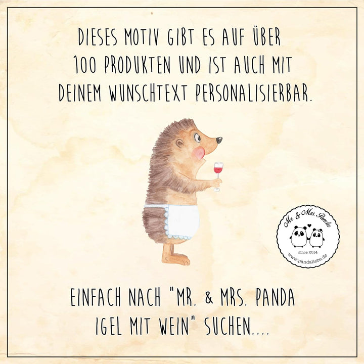 Mr. & Mrs. Panda Motiv WC Sitz Igel mit Wein - Geschenk, Toilette, Tiermotive, Klobrille, Geschenk W