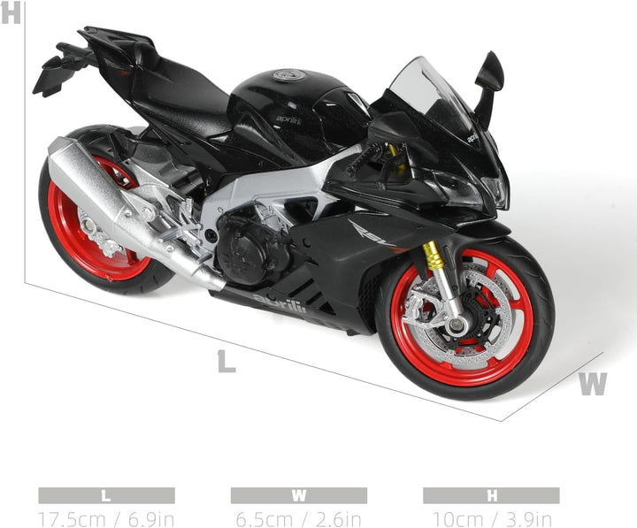 Motorrad Spielzeug für Kinder 1:12, Legierung Mini Motorcycle Modell Kompatibel für Aprilia RSVA RR1