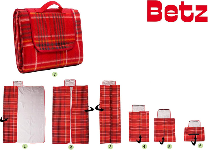 Betz Picknickdecke XXL Reisedecke Stranddecke Campingdecke Isomatte Outdoor wasserdicht Grösse 180x2