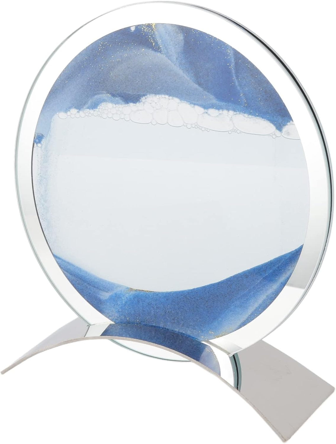 AUNMAS Moving Sand Art Picture Sandscapes, Round Moving Sand Art Frame Sand Art Liquid Motion Stress