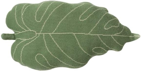 Lorena Canals Waschbares Kissen BABYLEAF für Kinderzimmer in der Farbe Grün. Handgefertigt von Kunst