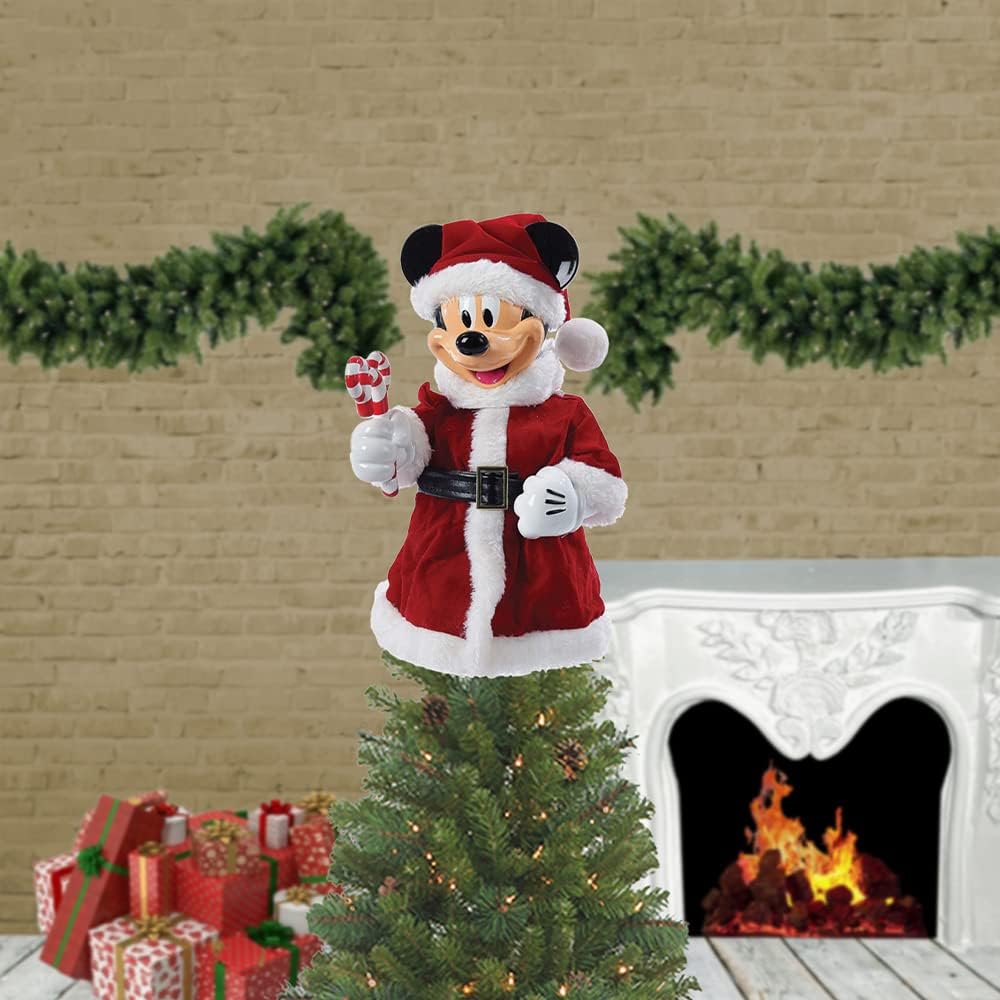 Kurt Adler 25,4 cm Mickey Mouse Baumspitze/Tischdekoration mit biegbaren Armen 10-inches, 10-inches