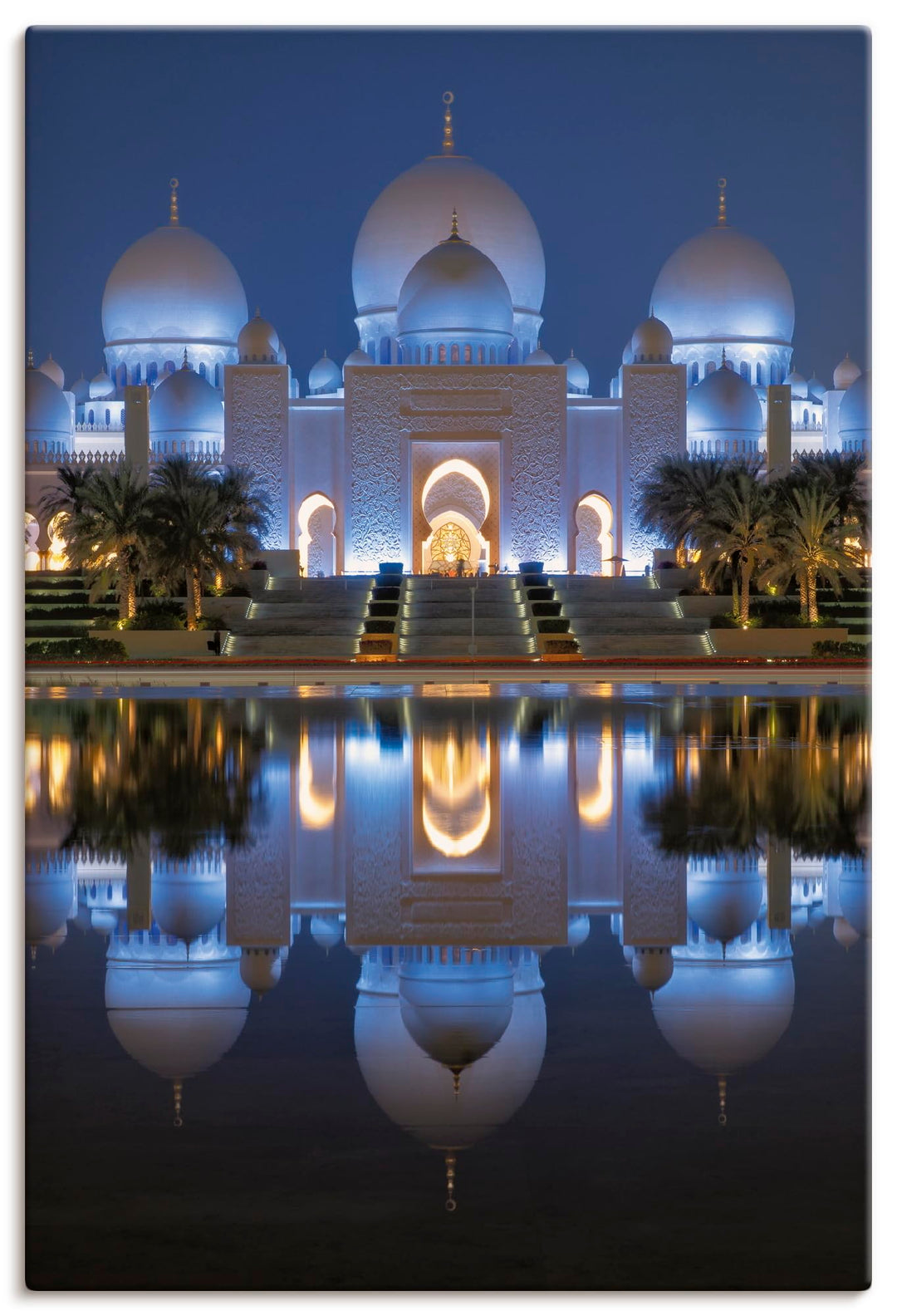 ARTland Leinwandbilder Wandbild Bild auf Leinwand 60x90 cm Moschee Scheich Zayid Islam Muslimische B