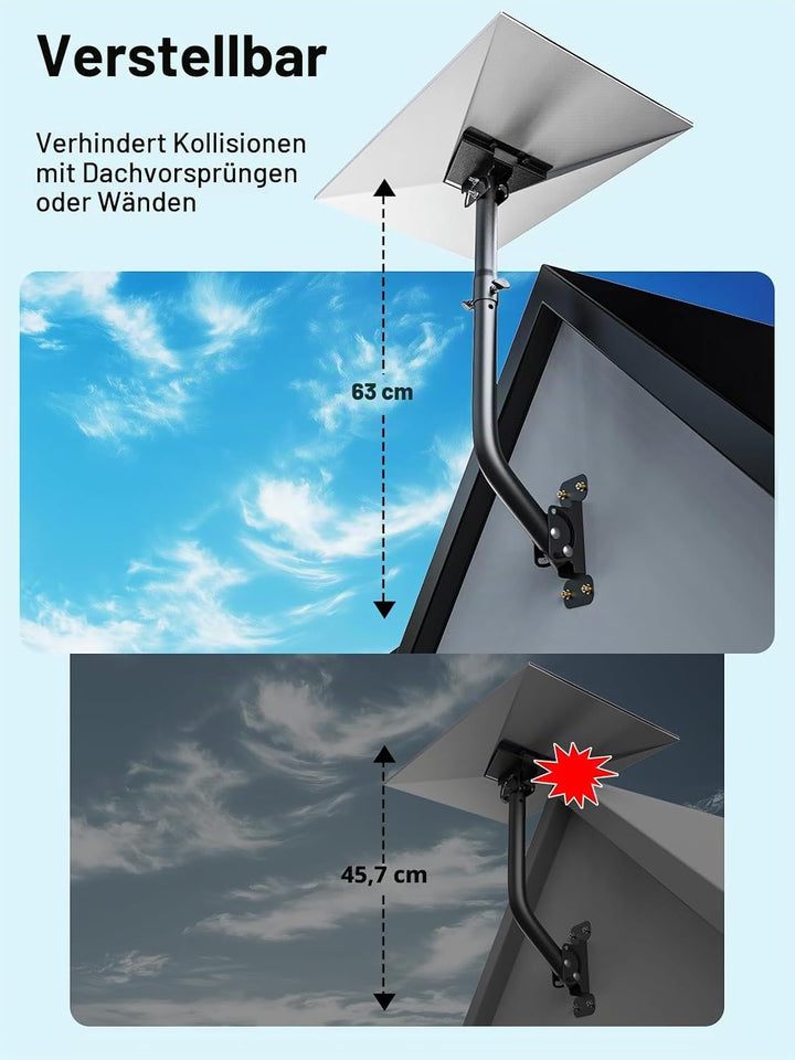Starlink Gen 3 Halterung, 360° Verstellbare V3 Starlink Wandhalterung, Starlink Gen3 Mast-Montagekit