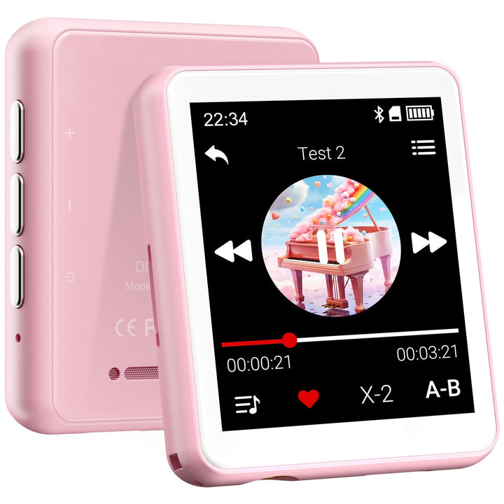 128GB MP3-Player mit Bluetooth, Oilsky 1,8 Zoll Mini Touchscreen MP3, eingebauter Lautsprecher und F