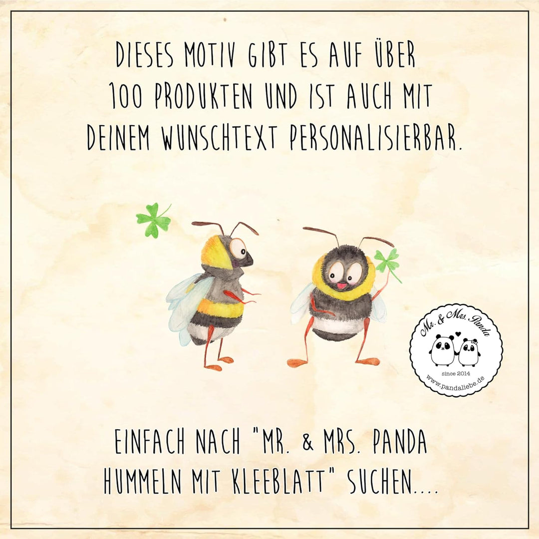 Mr. & Mrs. Panda Blechdose rund Hummeln Kleeblatt - Geschenk, Aufbewahrungskiste, Tiermotive, Keksdo