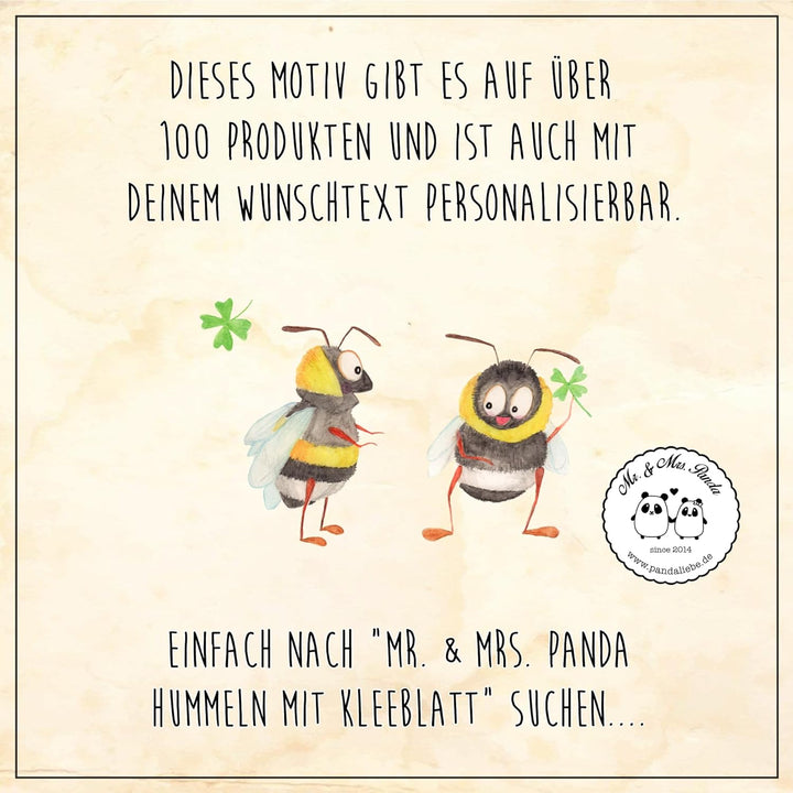 Mr. & Mrs. Panda Blechdose rund Hummeln Kleeblatt - Geschenk, Aufbewahrungskiste, Tiermotive, Keksdo