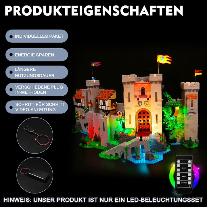 Led Licht Set für Lego 10305 Burg der Löwenritter (Kein Lego-Modell enthalten, nur Beleuchtung), Fer