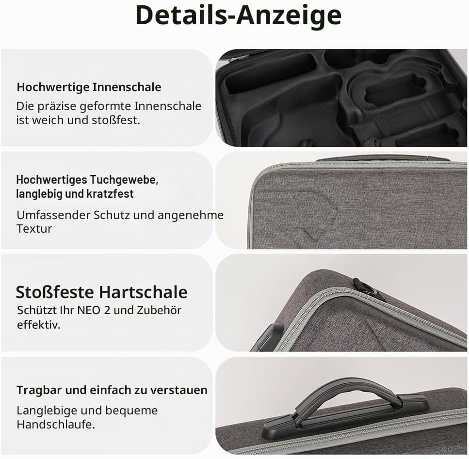 Tragetasche für DJI Neo 2 Motion Fly More Combo, tragbare Reise-Aufbewahrungs-Schultertasche für Gog
