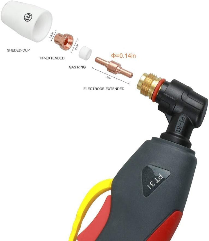 Reboot Plasma Cutter Zubehör PT31 Bohrer und Ersatzteile, kompatibel mit Parkside Plasma Cuttern wie