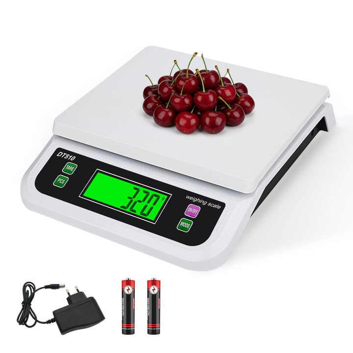 Waage Küchenwaage 30kg/66lb Küchenwaage digital mit 6 Arten Einheiten grossem LCD-Display Digitalwaa