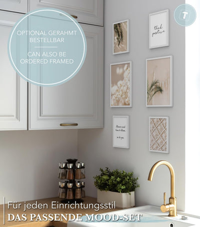 Papierschmiede® Mood Poster Set Bohemian, Deko Bilder Wohnzimmer, 2x 30x40 cm und 4x 20x30 cm, Home