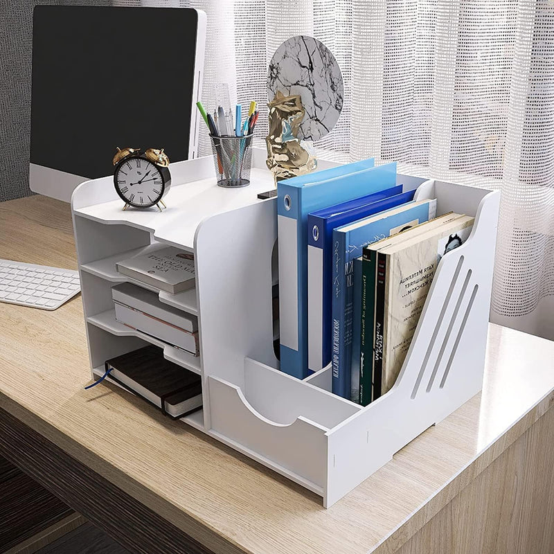 PUNCIA Dokumentenablage A4 Briefablage Ablagefächer PVC Schreibtisch Datei Organizer Papierablage Ak