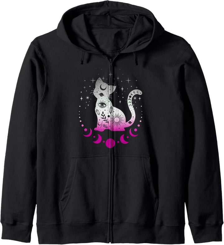 Asexuelle Pride Flaggenfarben, Astronomie Katze Kapuzenjacke