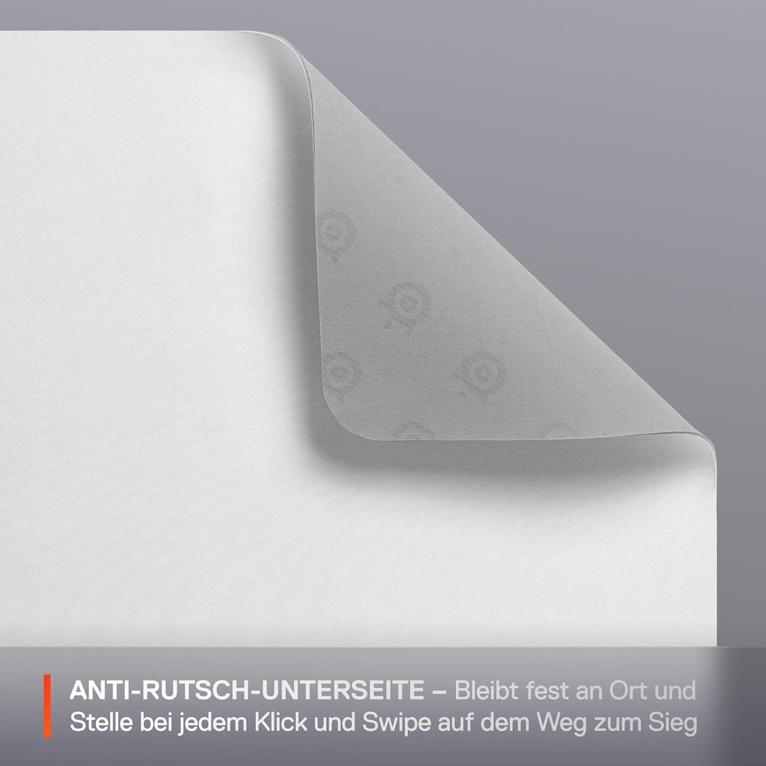 SteelSeries QcK Mauspad (mittel) – Weiss – Anti-Rutsch-Gummierung auf der Unterseite – Bestes Tracki