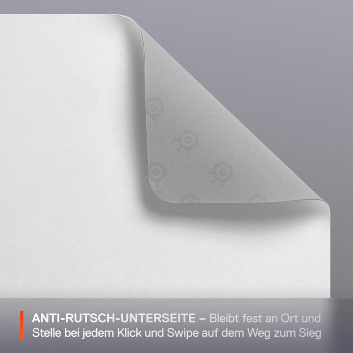 SteelSeries QcK Mauspad (mittel) – Weiss – Anti-Rutsch-Gummierung auf der Unterseite – Bestes Tracki