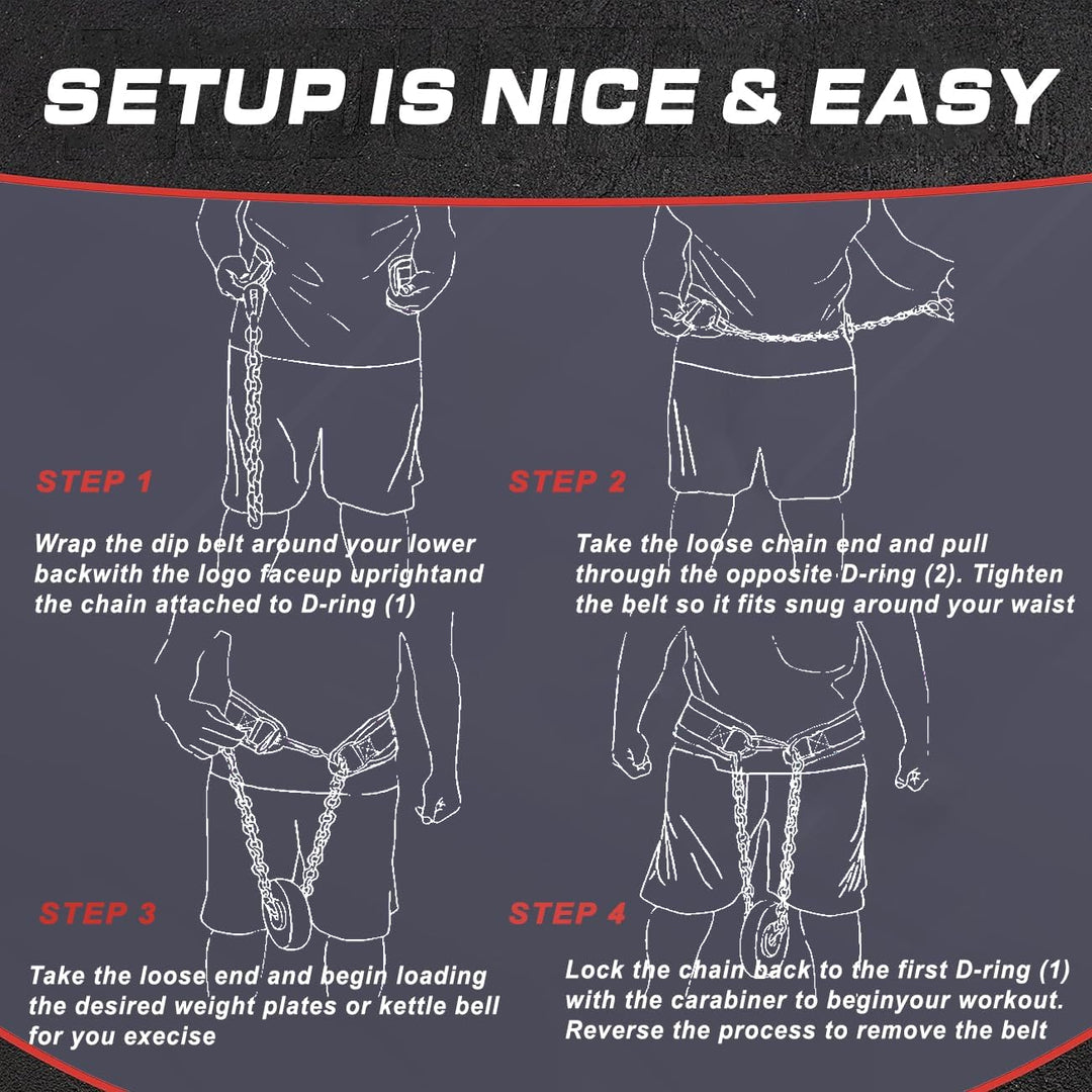 TAVIEW Dip Gürtel mit Kette Gewichteter Gürtel für Pullups mit Heavy Duty Dip Gürtel mit Kette Grün,