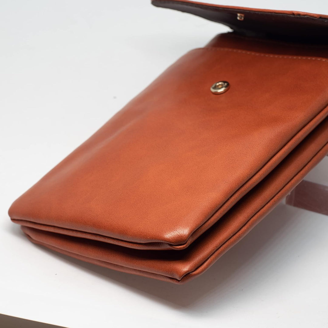 BAWAKO Damen Umhängetasche Leder, schicke Schultertasche mit Reissverschluss Damen und Mädchen, trag
