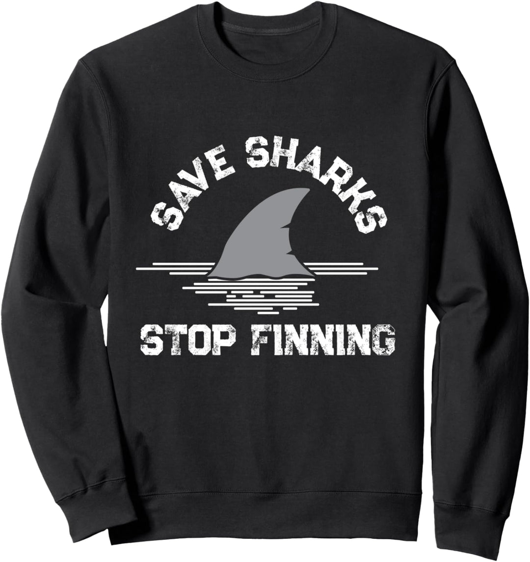 Rettet Die Haie Stoppt Das Finning Retten Hai Haifisch Sweatshirt