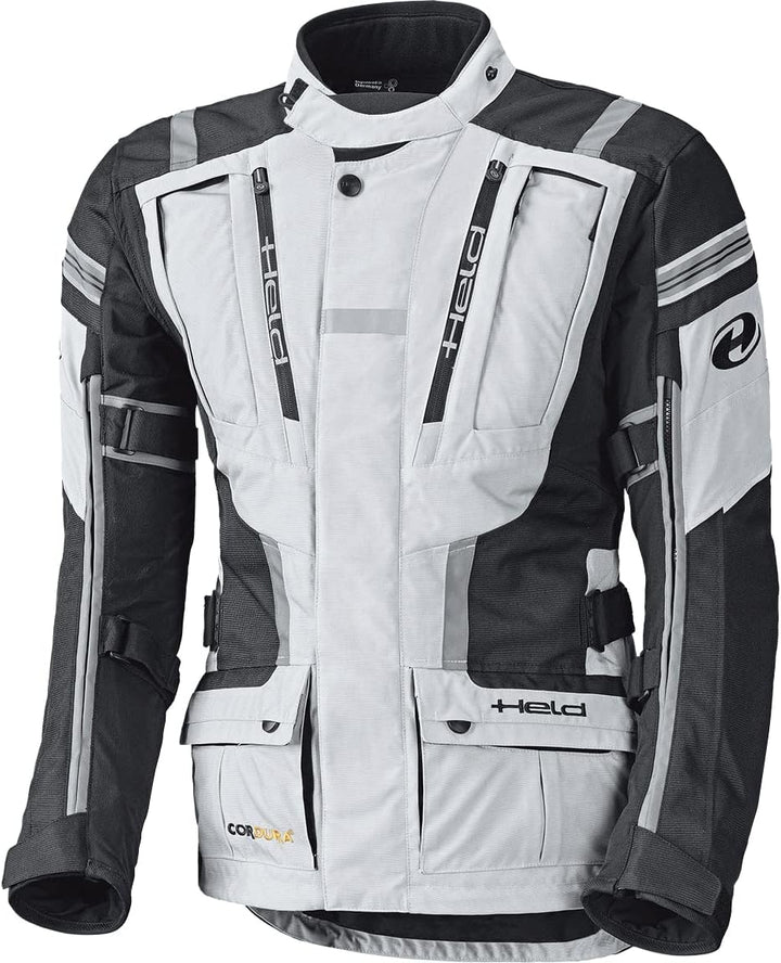Held Motorradjacke mit Protektoren Motorrad Jacke Hakuna II Damen Textiljacke grau/schwarz XXL, Tour